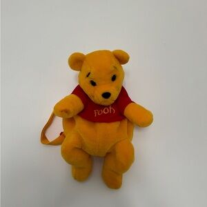 Disney Plush Winnie the Pooh Backpack in Yellow and Red